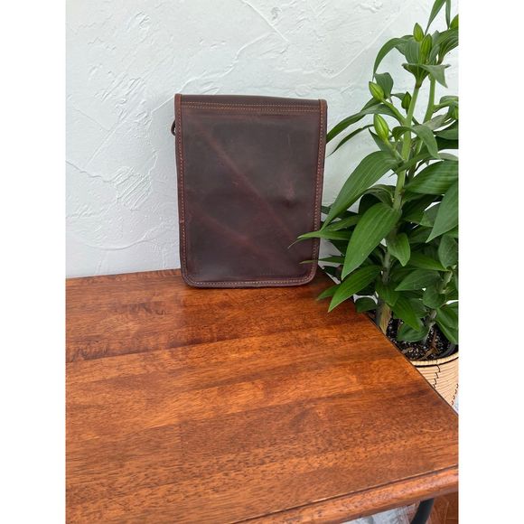 Genuine leather crossbody messenger bag purse handmade - Picture 2 of 3